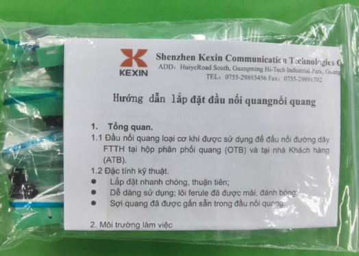ĐẦU NỐI QUANG NHANH FAST CONNECTOR (SC/APC)